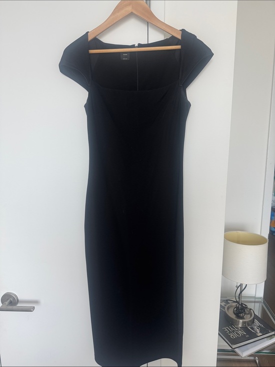 Pinko Dresses & Skirts - Pinko Black Cap-Sleeve Square-Neck Midi Dress